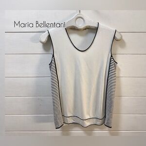 MARIA BELLENTANI – Sleeveless V-Neck Top – Made in Italy – Estimated Size S